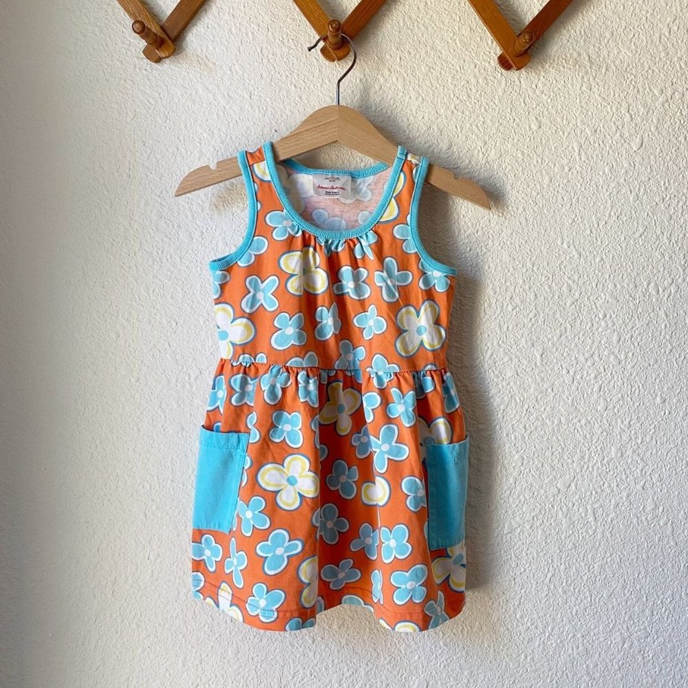 Hanna Andersson Orange Floral Dress Size 3